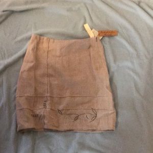 Skirt/sandwashed linen/